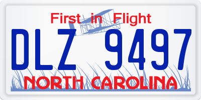 NC license plate DLZ9497