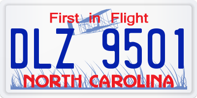 NC license plate DLZ9501