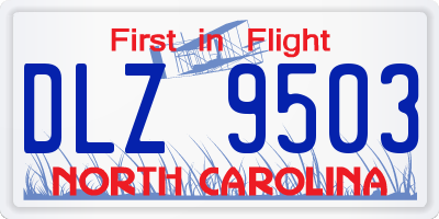 NC license plate DLZ9503