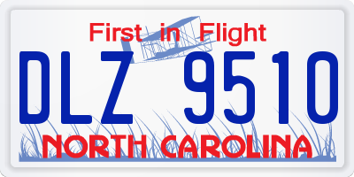 NC license plate DLZ9510