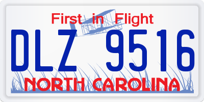 NC license plate DLZ9516