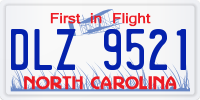 NC license plate DLZ9521