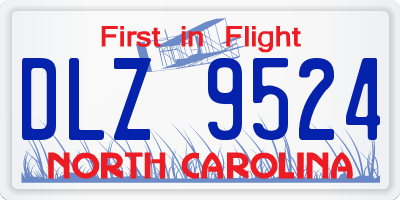 NC license plate DLZ9524