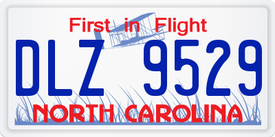 NC license plate DLZ9529