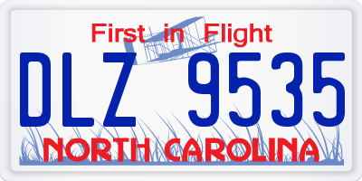 NC license plate DLZ9535