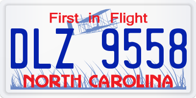 NC license plate DLZ9558