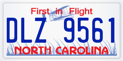 NC license plate DLZ9561