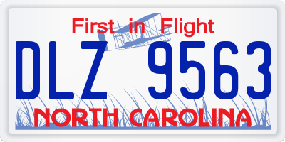 NC license plate DLZ9563