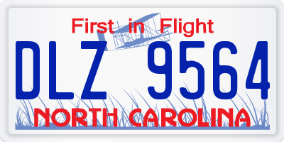 NC license plate DLZ9564