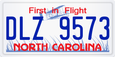 NC license plate DLZ9573