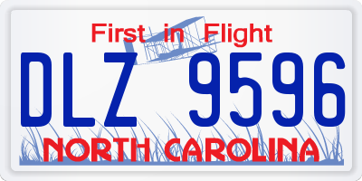NC license plate DLZ9596
