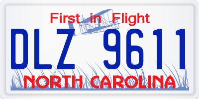 NC license plate DLZ9611