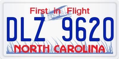 NC license plate DLZ9620