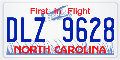NC license plate DLZ9628