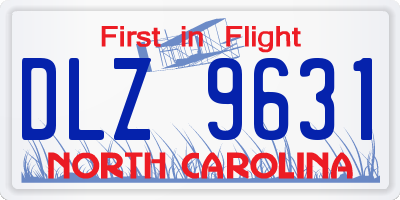 NC license plate DLZ9631