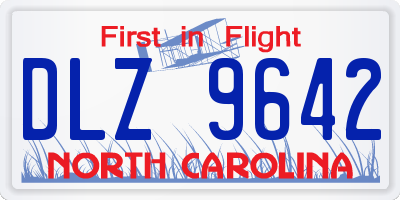 NC license plate DLZ9642