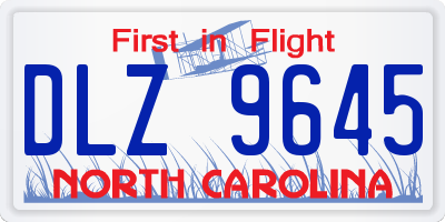 NC license plate DLZ9645