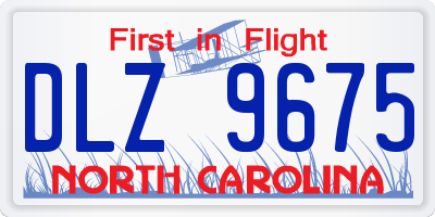 NC license plate DLZ9675