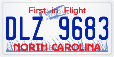 NC license plate DLZ9683