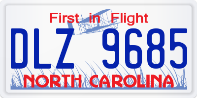 NC license plate DLZ9685