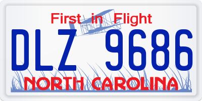 NC license plate DLZ9686