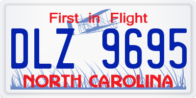 NC license plate DLZ9695