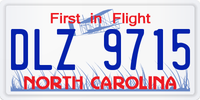 NC license plate DLZ9715