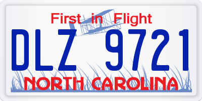 NC license plate DLZ9721