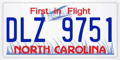 NC license plate DLZ9751