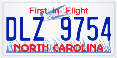 NC license plate DLZ9754
