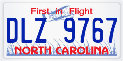 NC license plate DLZ9767