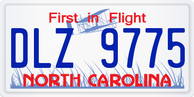 NC license plate DLZ9775