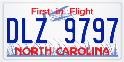 NC license plate DLZ9797