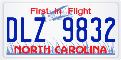 NC license plate DLZ9832