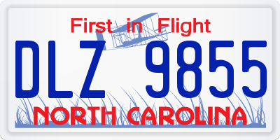 NC license plate DLZ9855