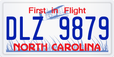 NC license plate DLZ9879