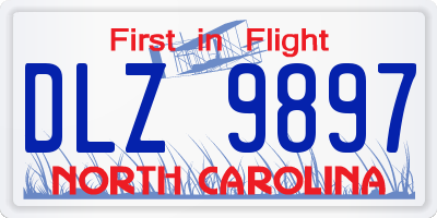 NC license plate DLZ9897