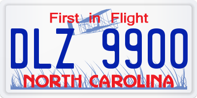 NC license plate DLZ9900