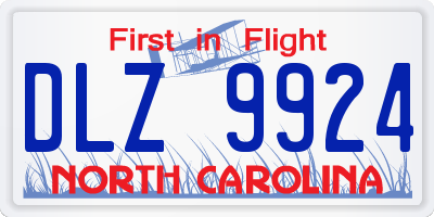 NC license plate DLZ9924