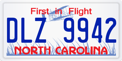 NC license plate DLZ9942