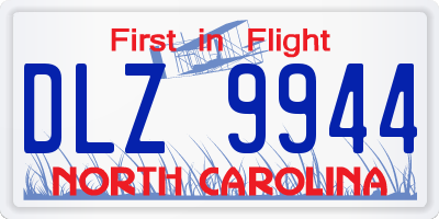 NC license plate DLZ9944