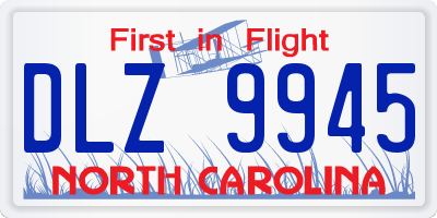 NC license plate DLZ9945