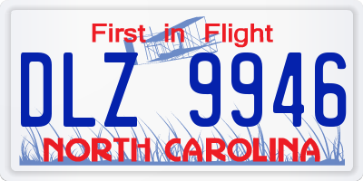 NC license plate DLZ9946