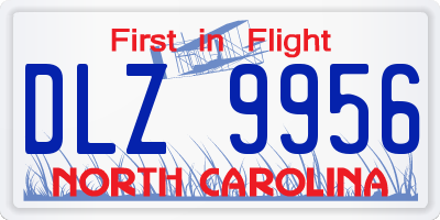 NC license plate DLZ9956