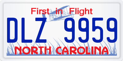 NC license plate DLZ9959