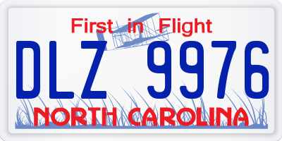 NC license plate DLZ9976