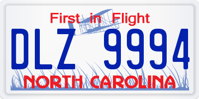 NC license plate DLZ9994