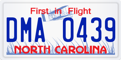 NC license plate DMA0439