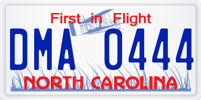 NC license plate DMA0444
