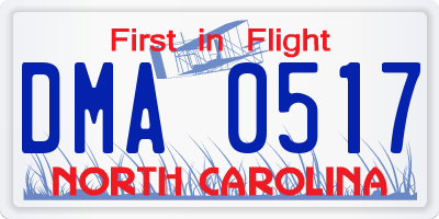 NC license plate DMA0517